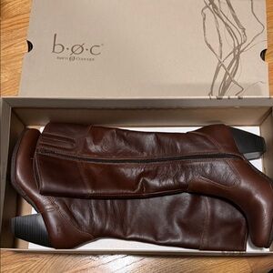 b.o.c. Brand New Rich Brown (Burgundy Color) Leather Tall Boots